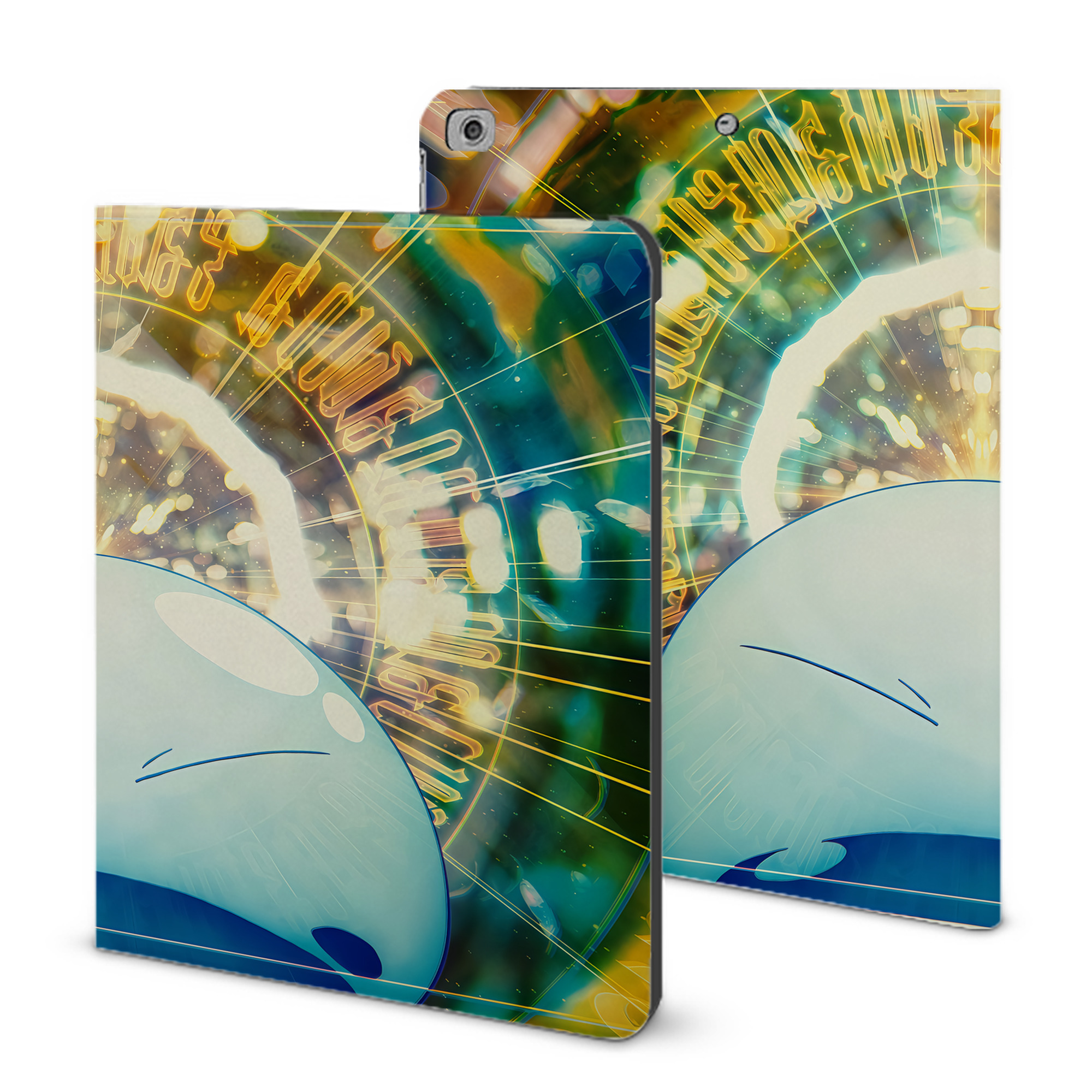 （画像用） 転スラ Regarding Reincarnated to Slime IPad ケース ブック型 PUレザー TPU 耐衝撃 軽量 薄型 ペン収納なし 全面保護 IPad 各モデル対応